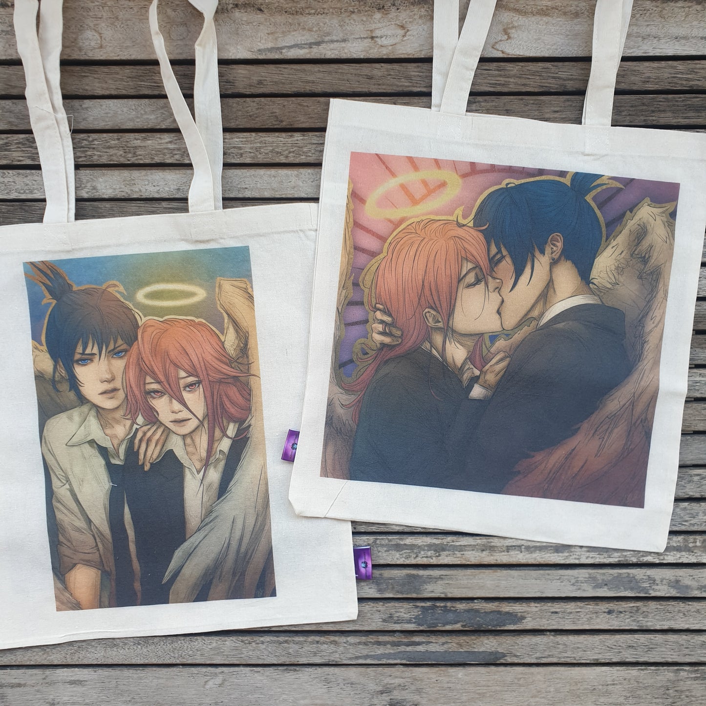 Aki & Angel Tote Bag