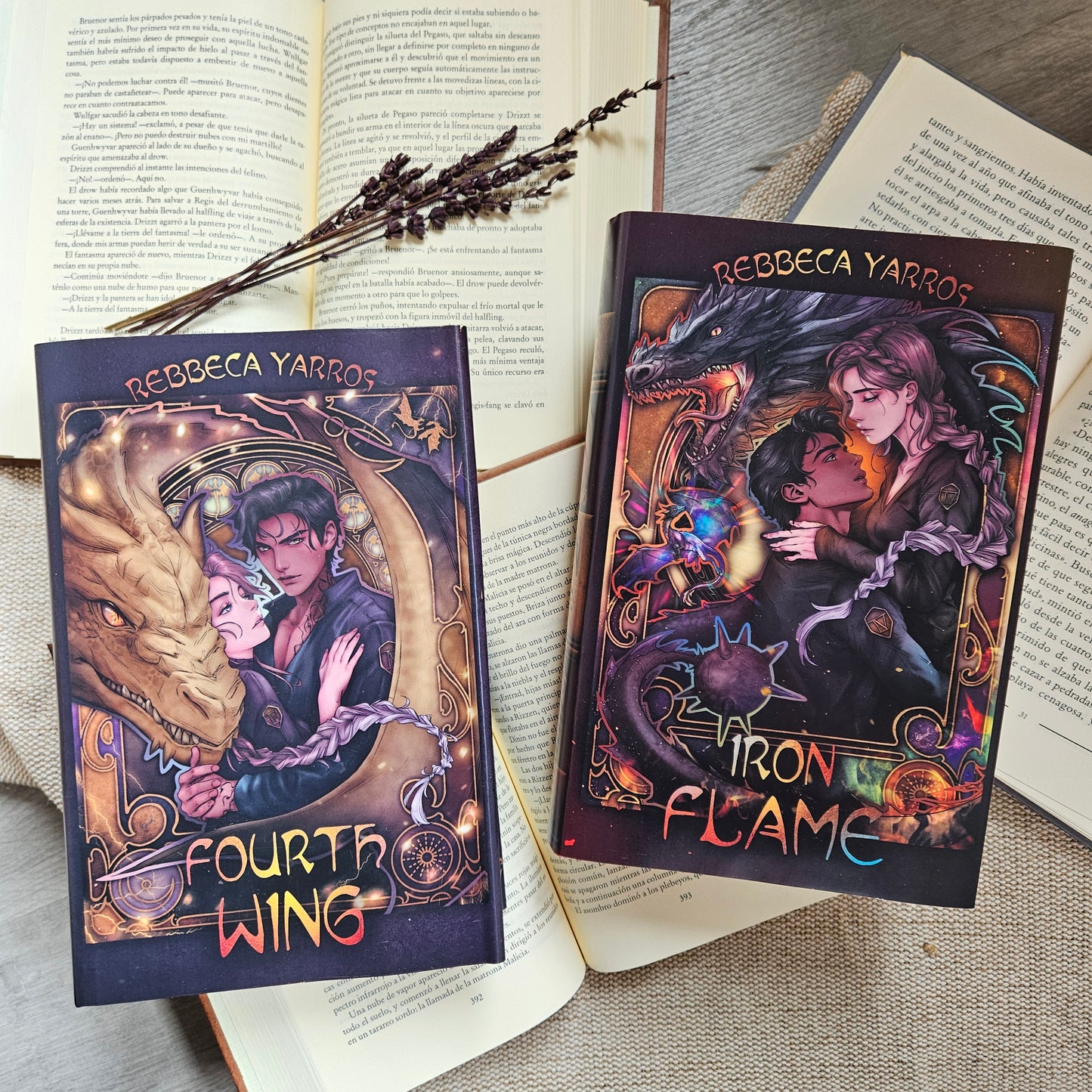 Dust Jacket Fourth Wing, Iron Flame & Onyx Storm