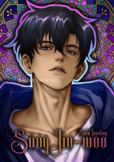 HOLOGRAPHIC Sung Jin-woo in Art Nouveau style – Alexael Artworks