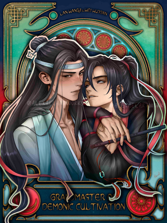Grandmaster of Demonic Cultivation in Art Nouveau style
