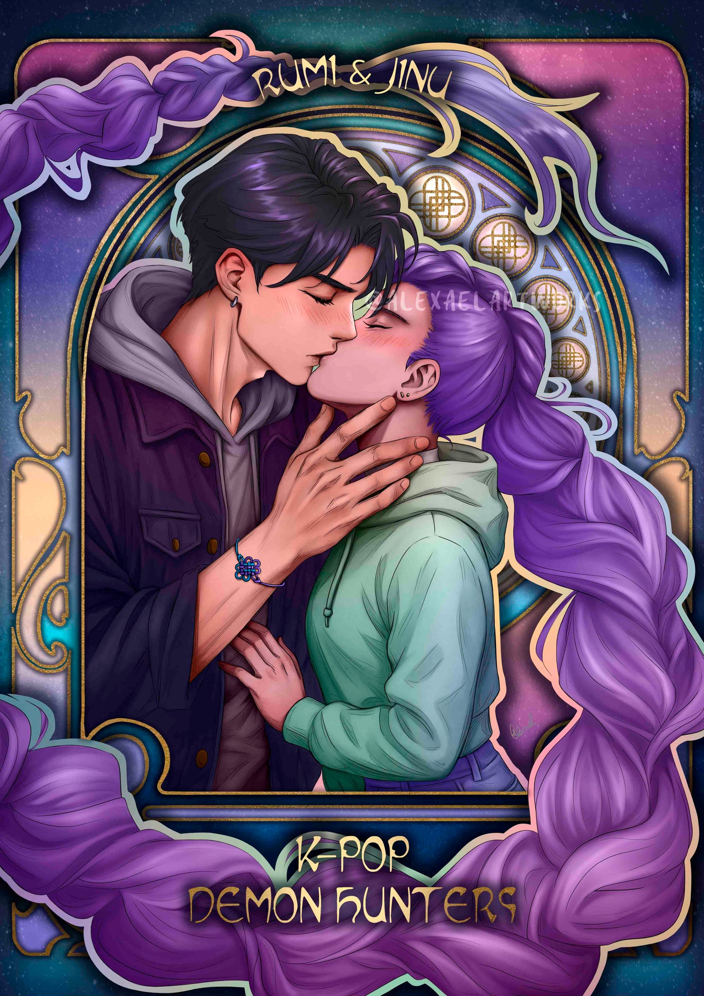 Rumi & Jinu in Art Nouveau style