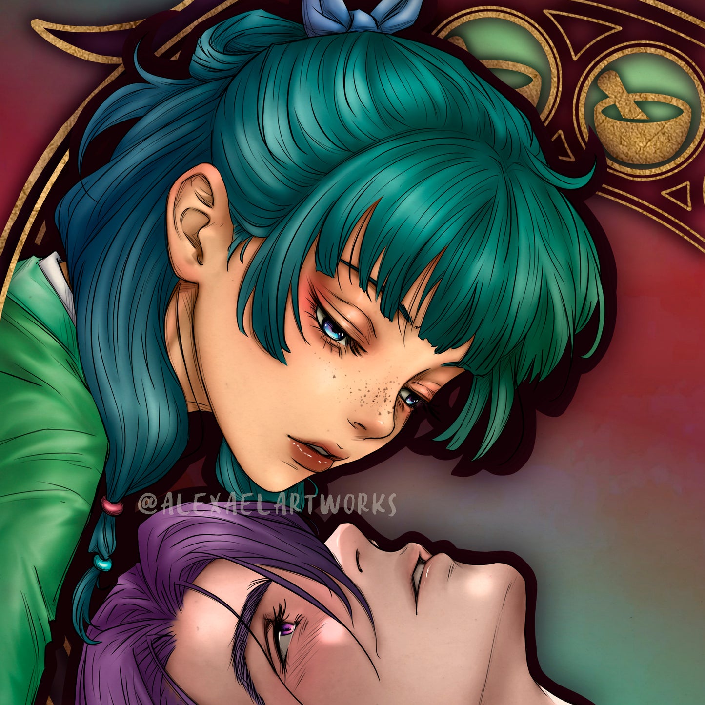 MaoMao & Jinshi in Art Nouveau style