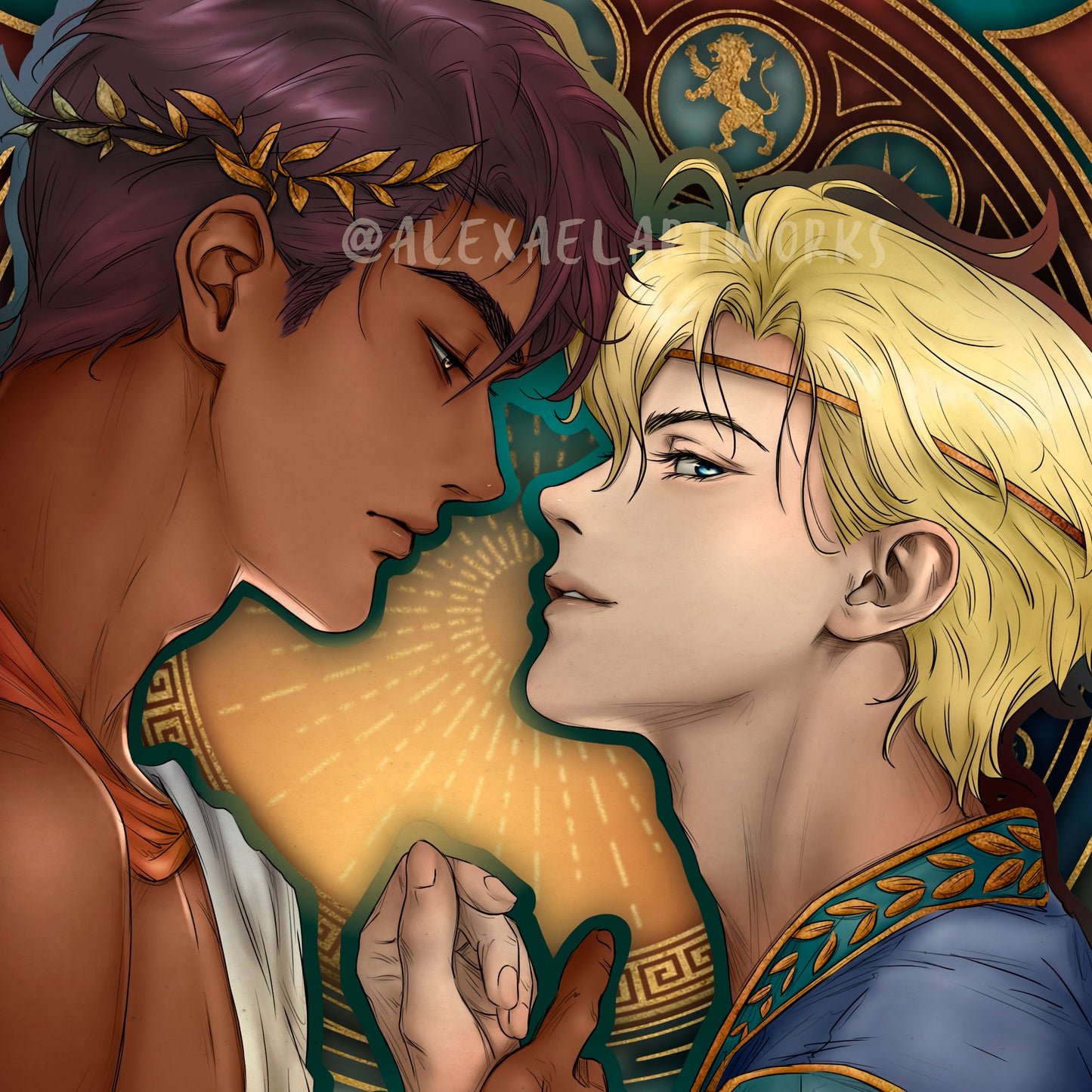 Captive Prince in Art Nouveau style