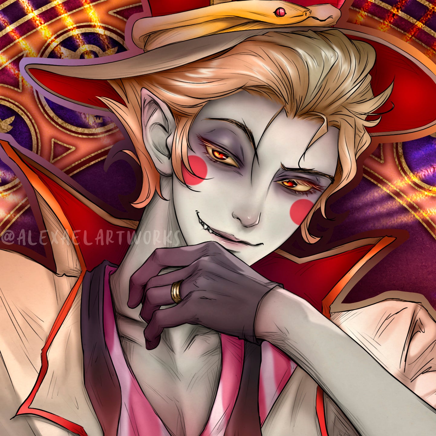 Lucifer in Art Nouveau style