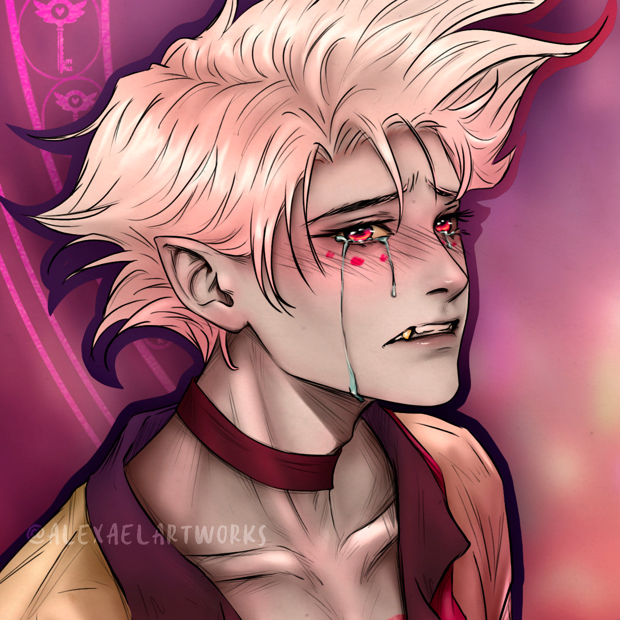 Husk & Angel Dust in Art Nouveau style