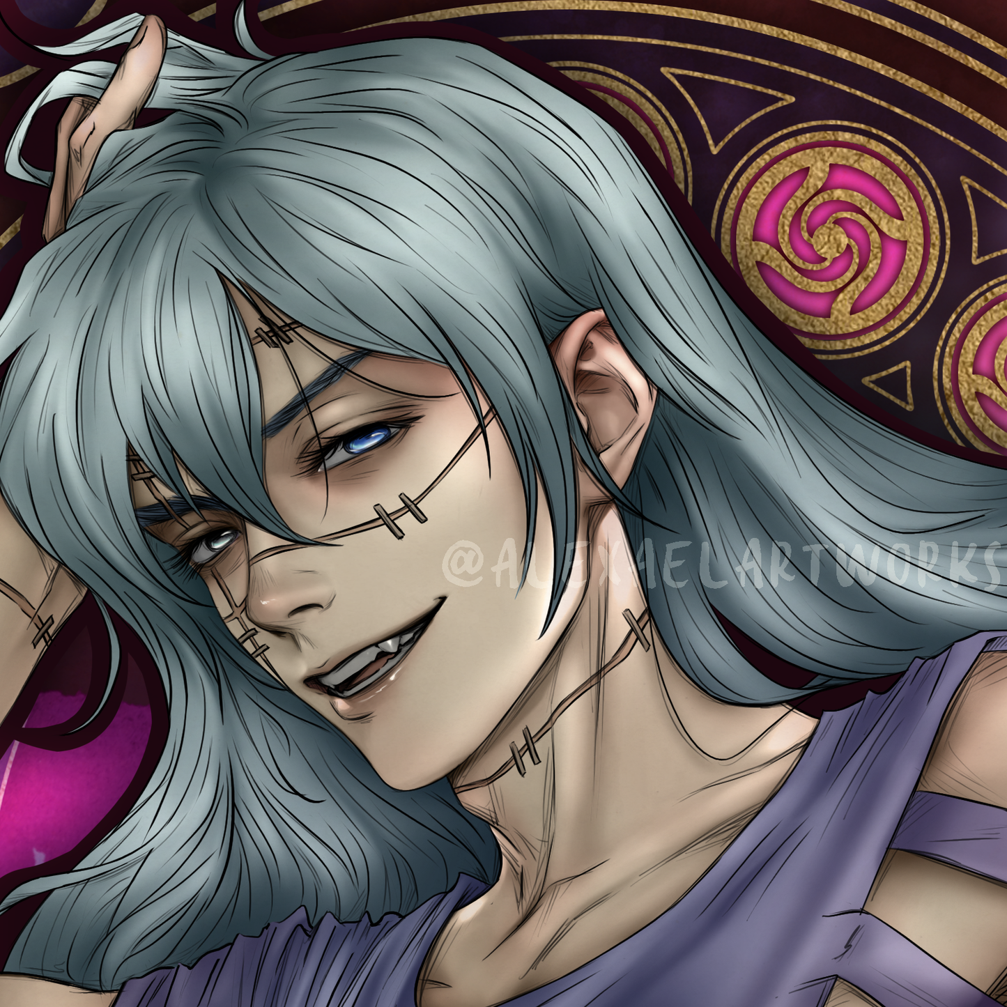 Mahito in Art Nouveau style