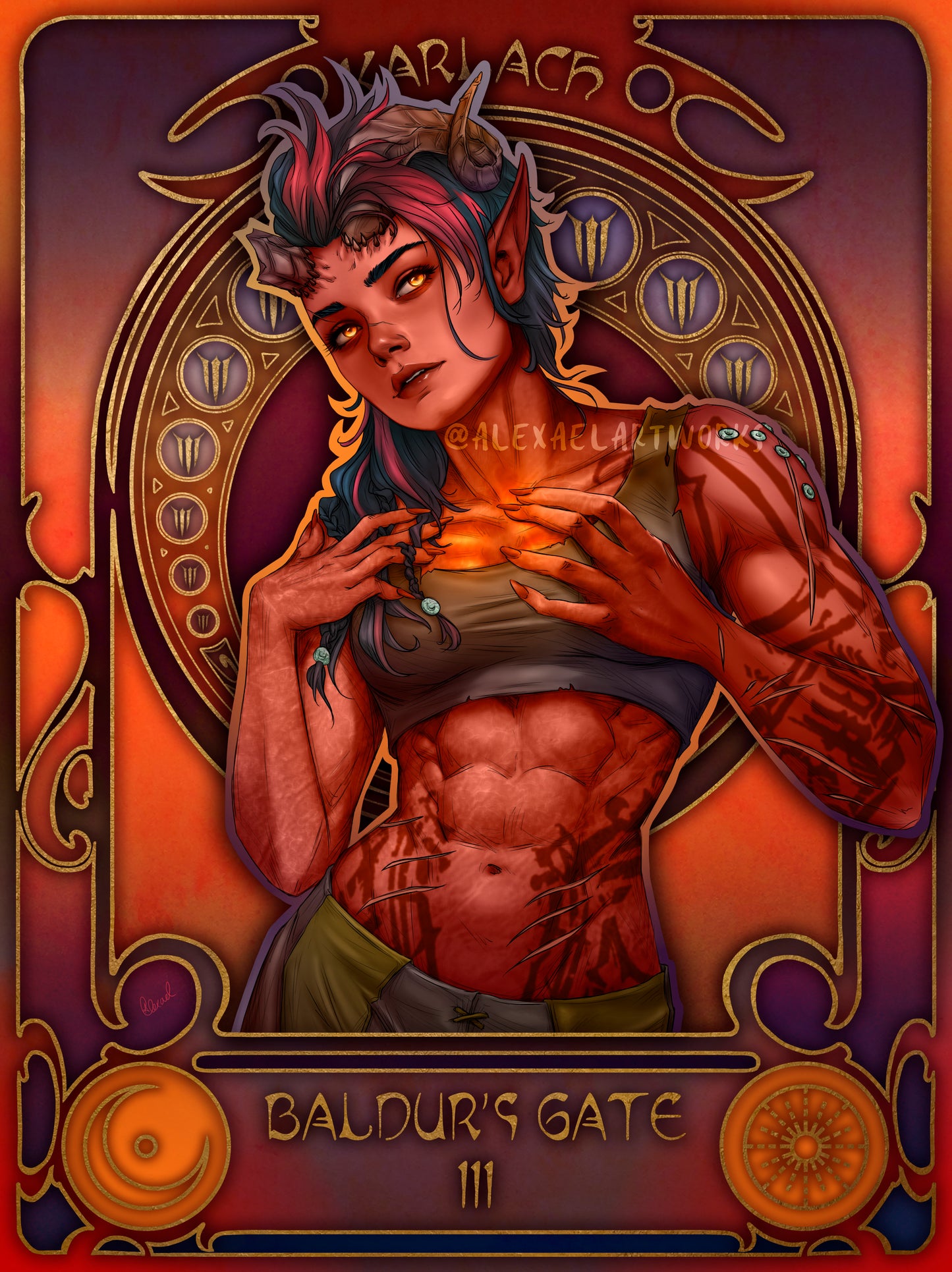 Karlach in Art Nouveau style
