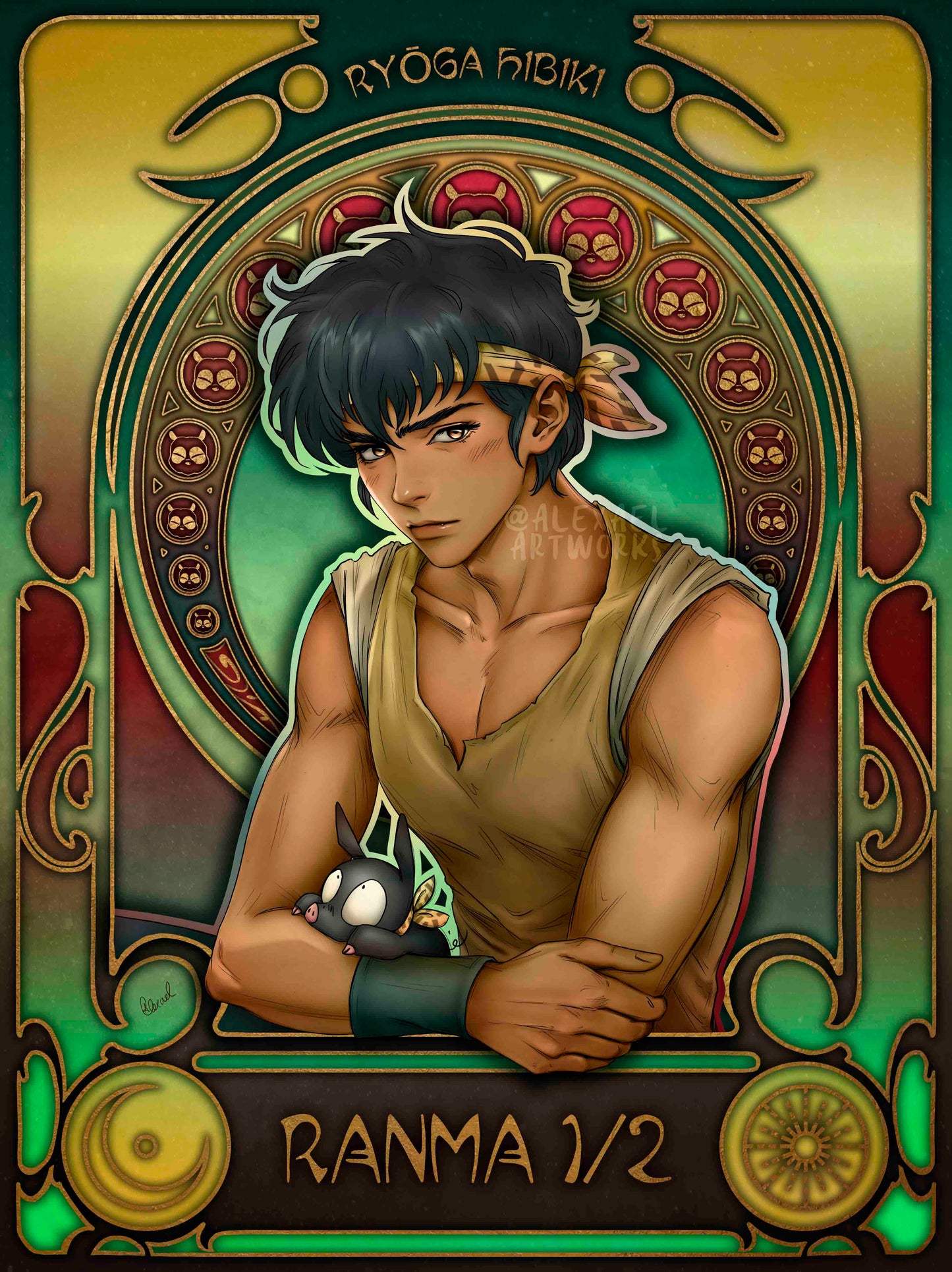 Ryoga in Art Nouveau style
