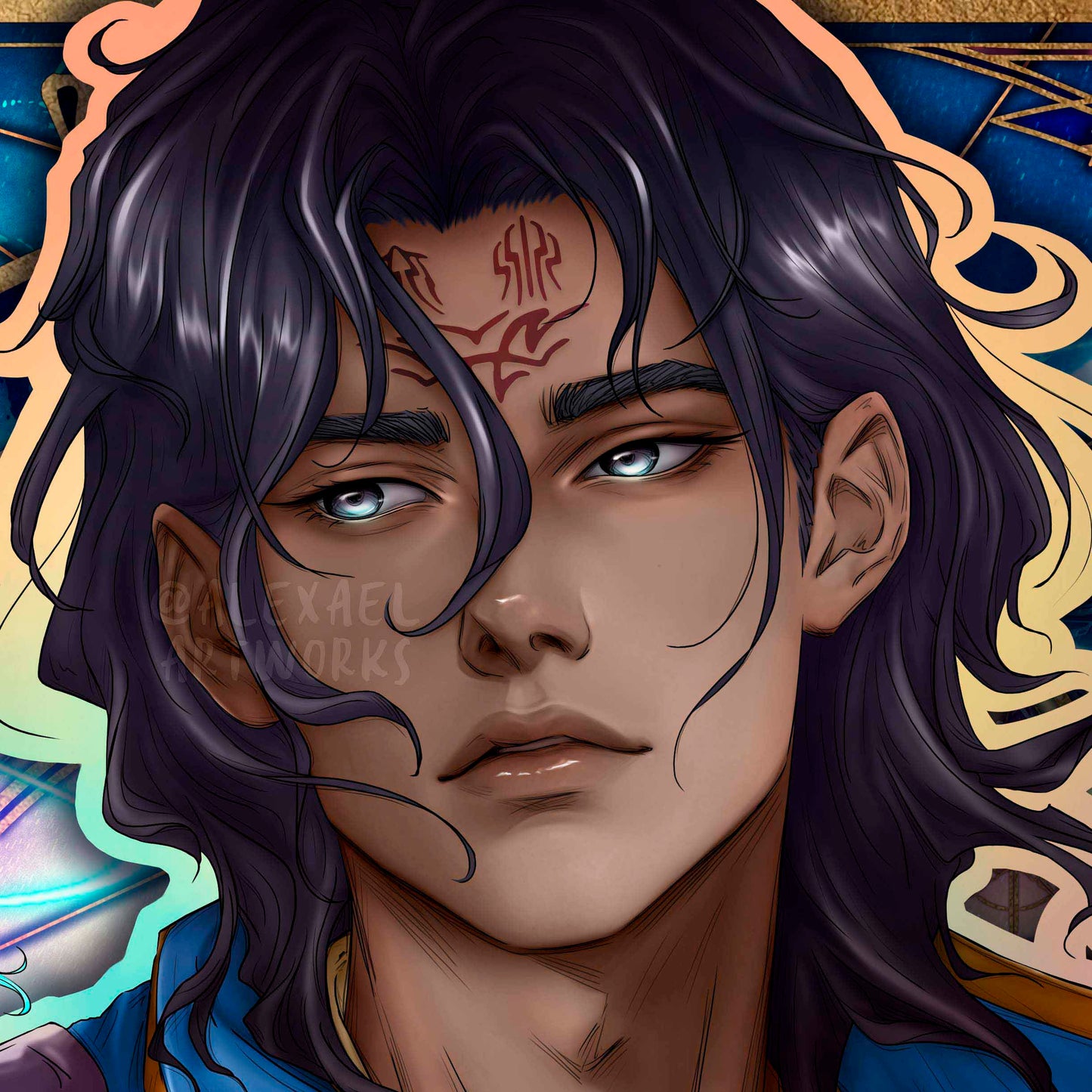 Kaladin & Syl in Art Nouveau style