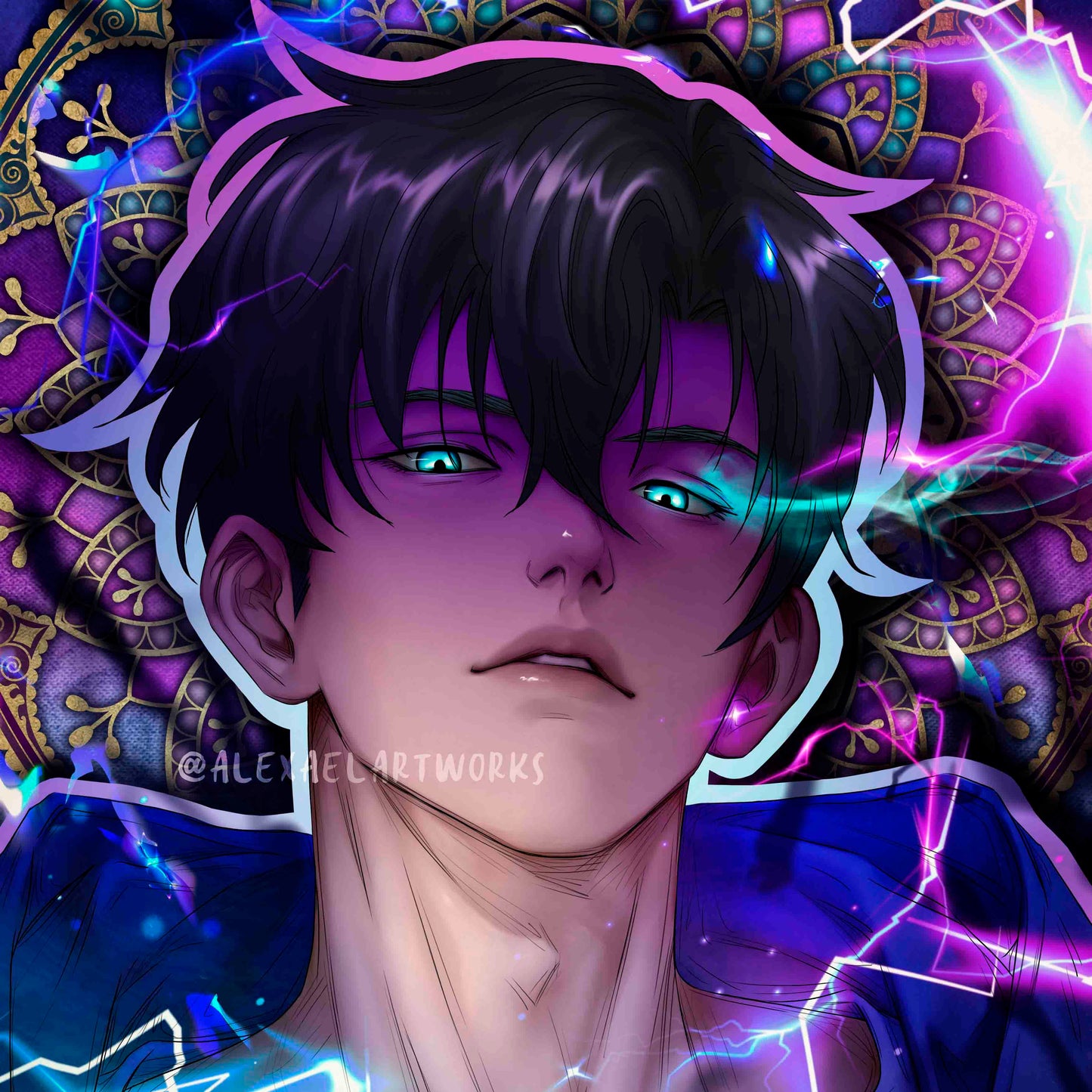 HOLOGRAPHIC Sung Jin-woo in Art Nouveau style