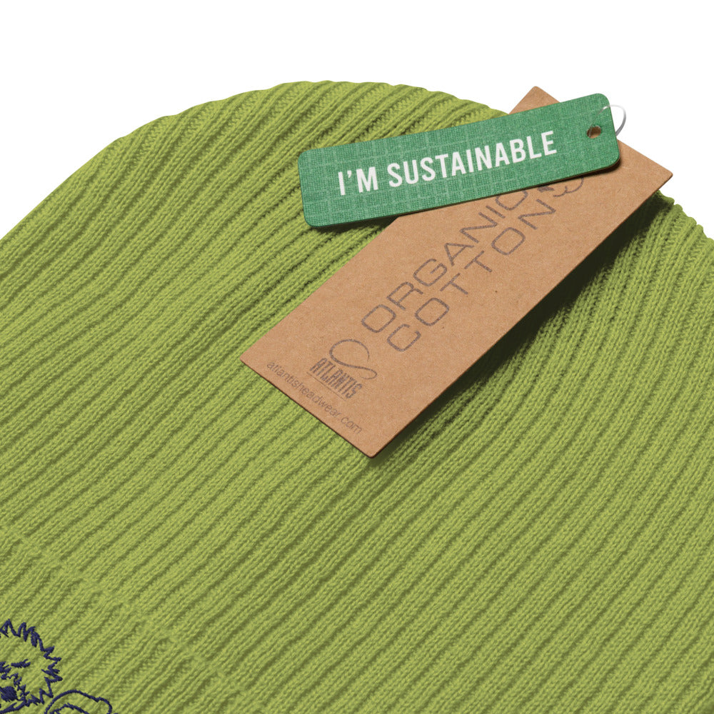 Satosugu Light - Embroidered Organic Knit Beanie