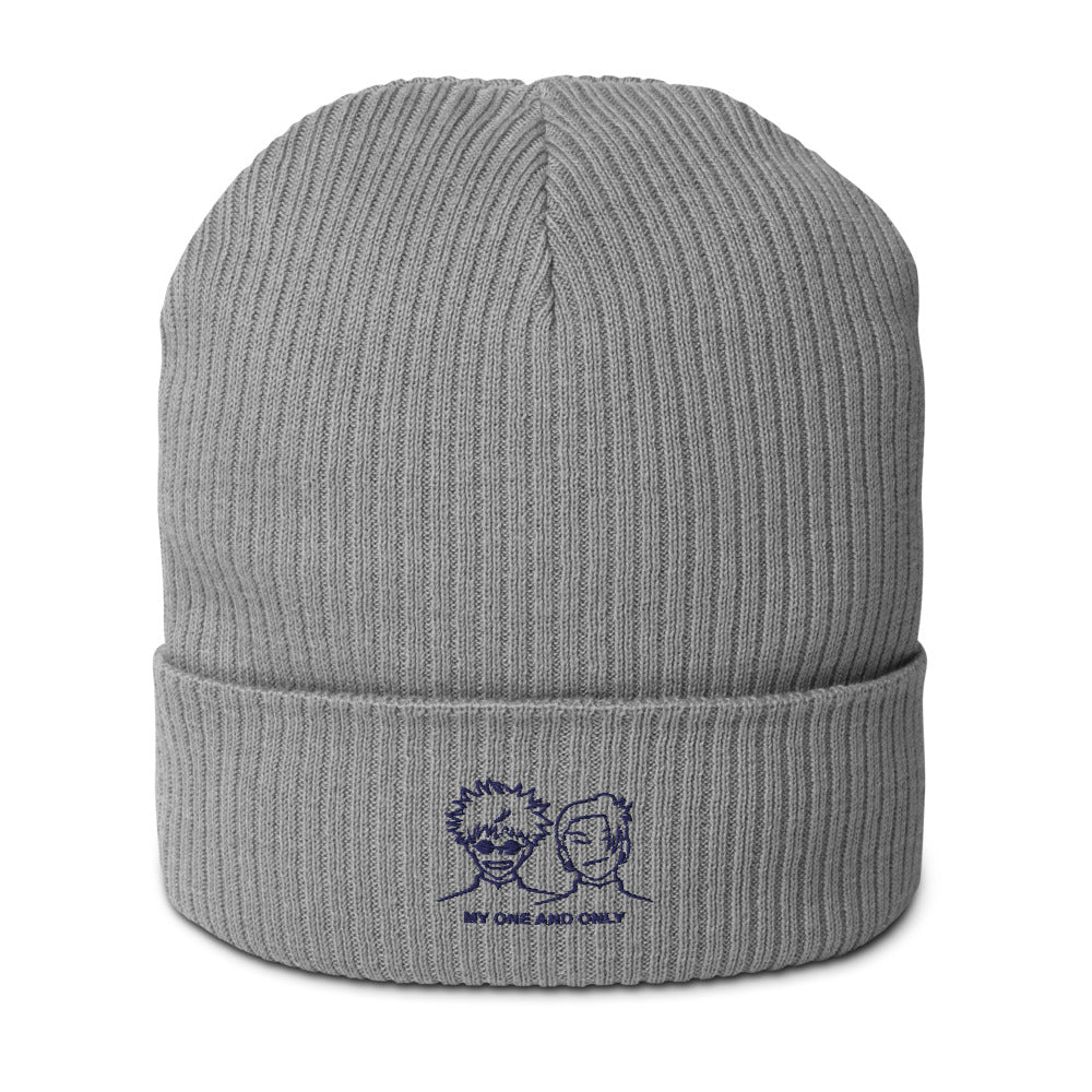 Satosugu Light - Embroidered Organic Knit Beanie