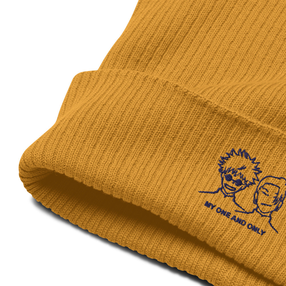 Satosugu Light - Embroidered Organic Knit Beanie