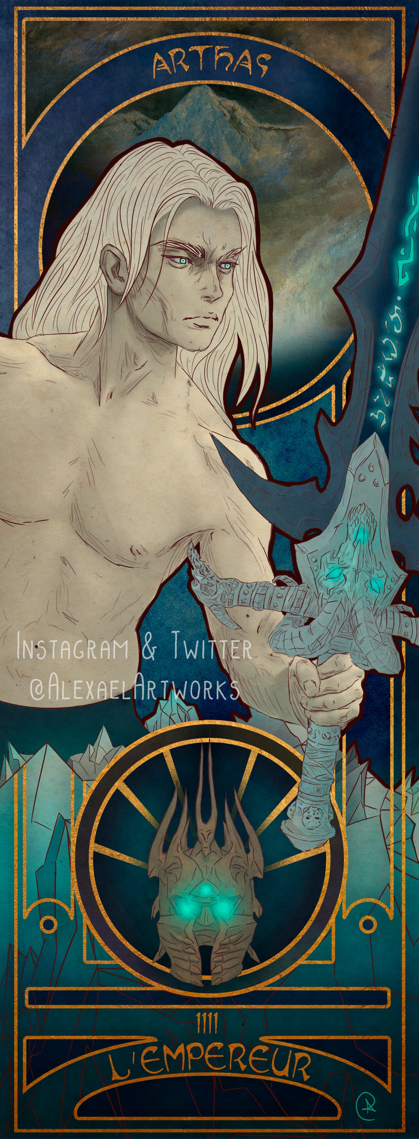 Arthas in Art Nouveau style