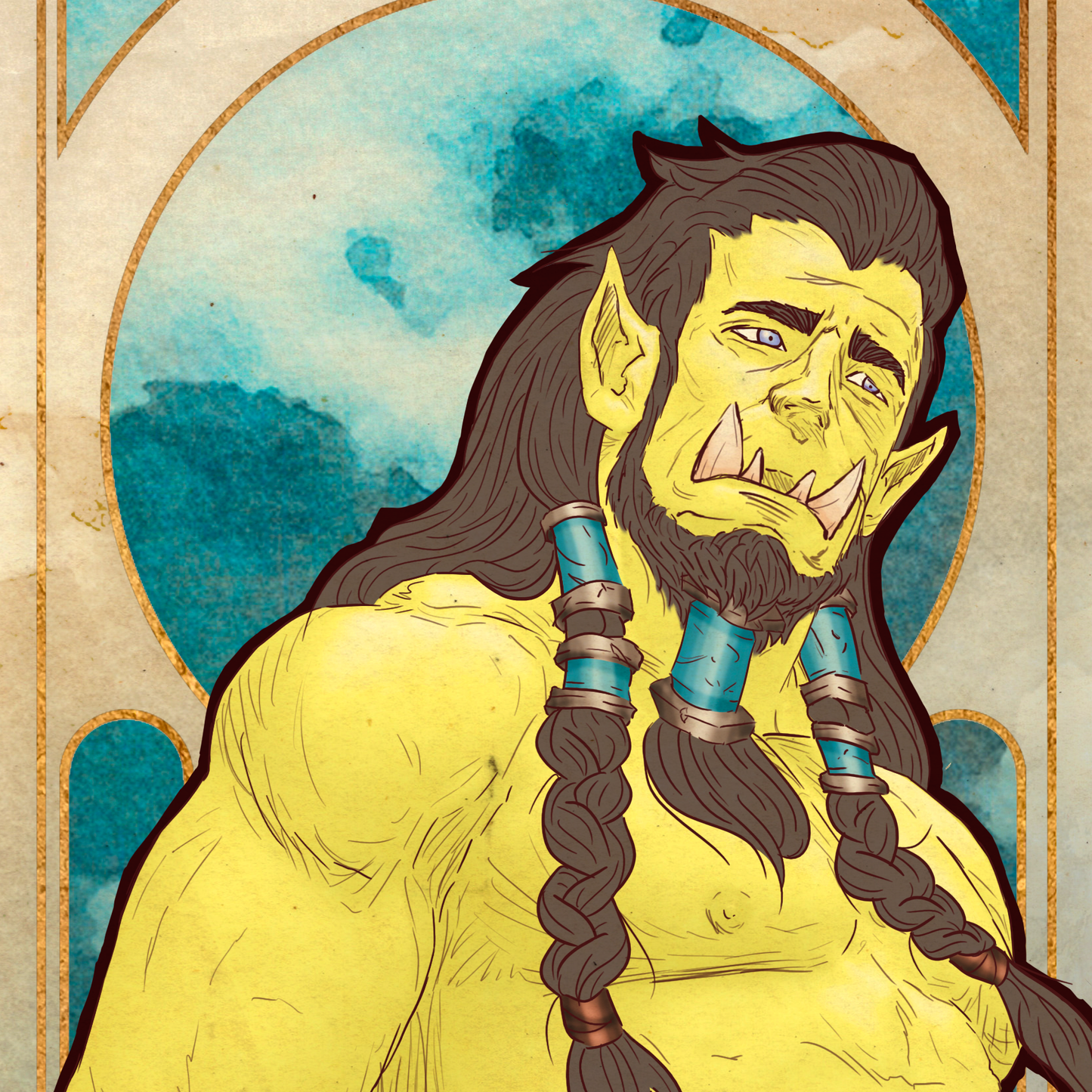 Thrall in Art Nouveau style