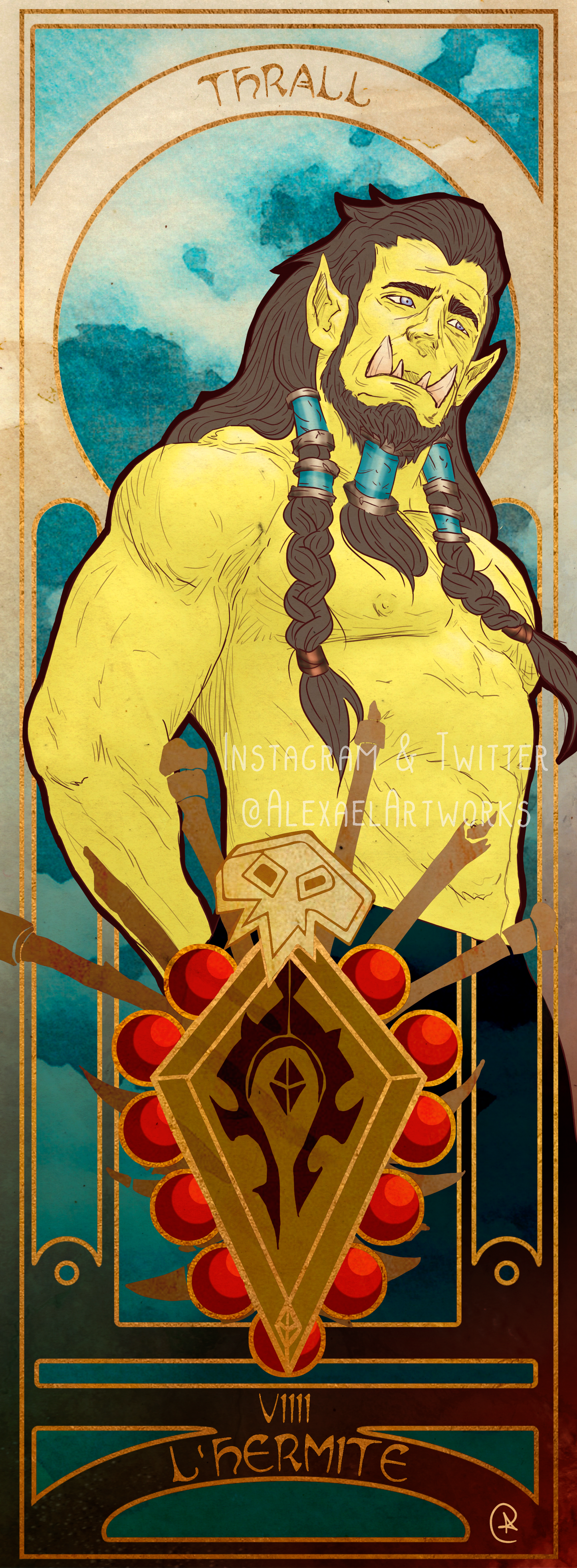 Thrall in Art Nouveau style