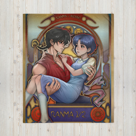 Ranma & Akane ♥️ Fanart Blankets ~ Mantas Fanart