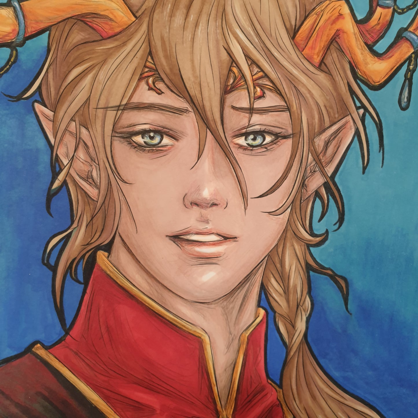 Soliel (ink, colored pencils and markers)