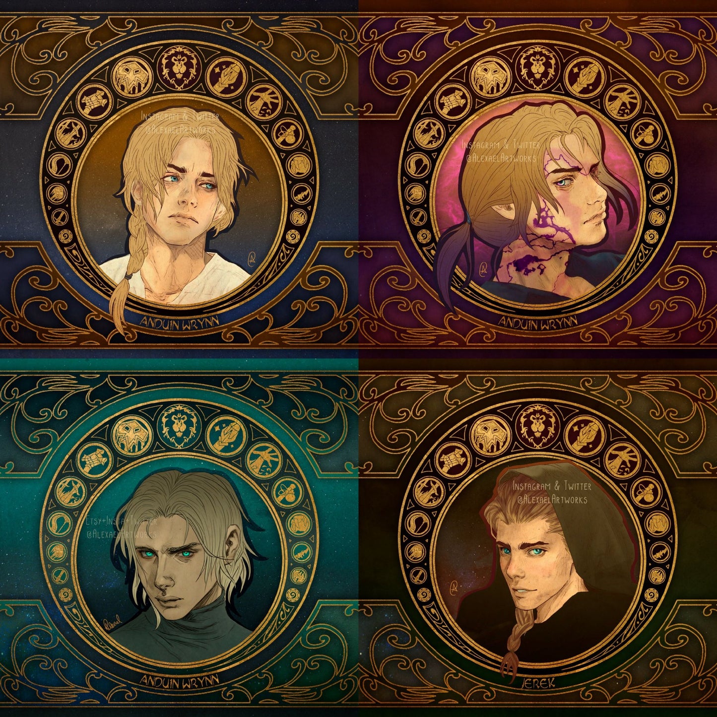 Anduin (Void) in Art Nouveau style