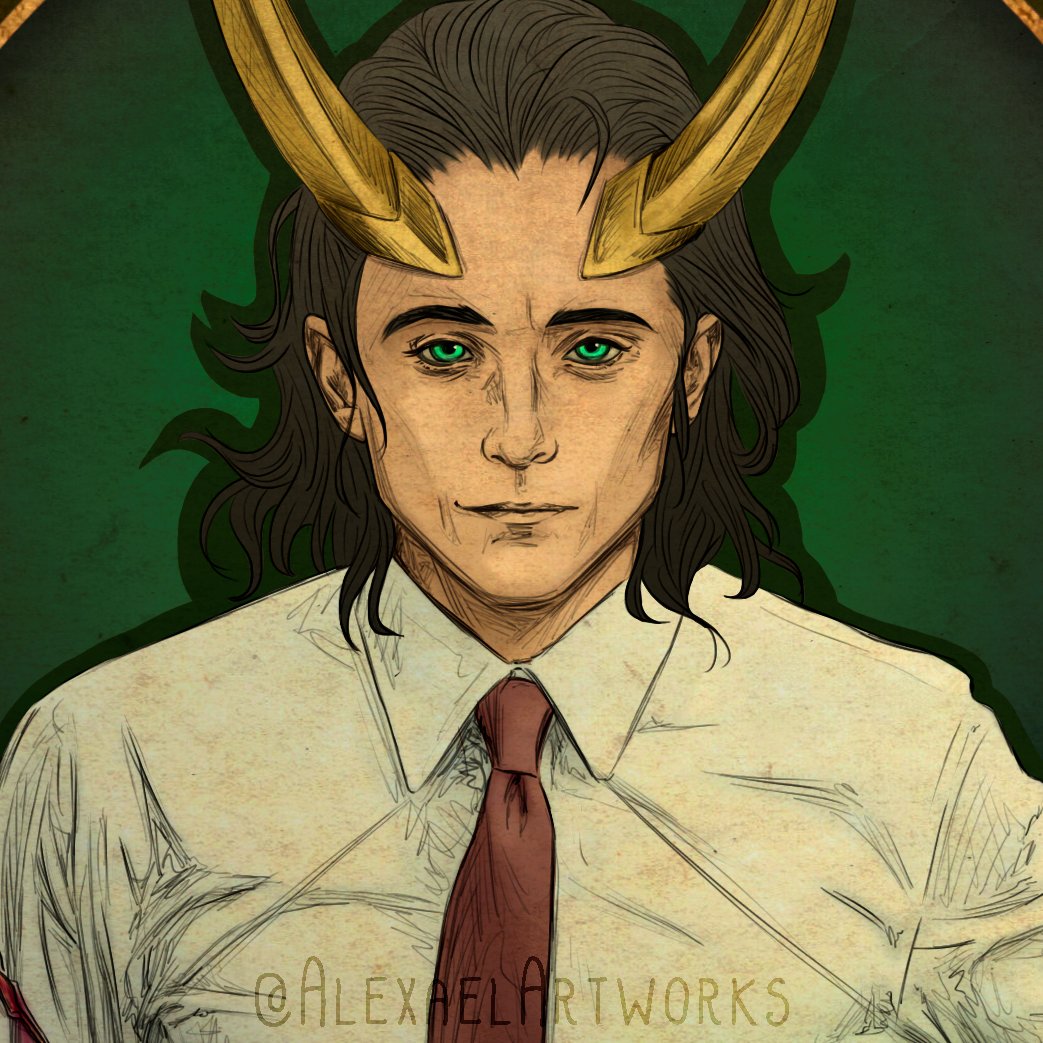 Loki in Art Nouveau style