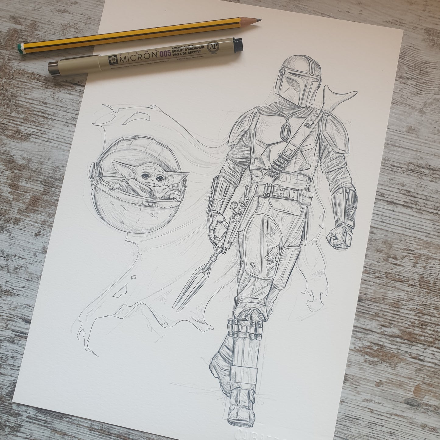 Command (ink and gold)