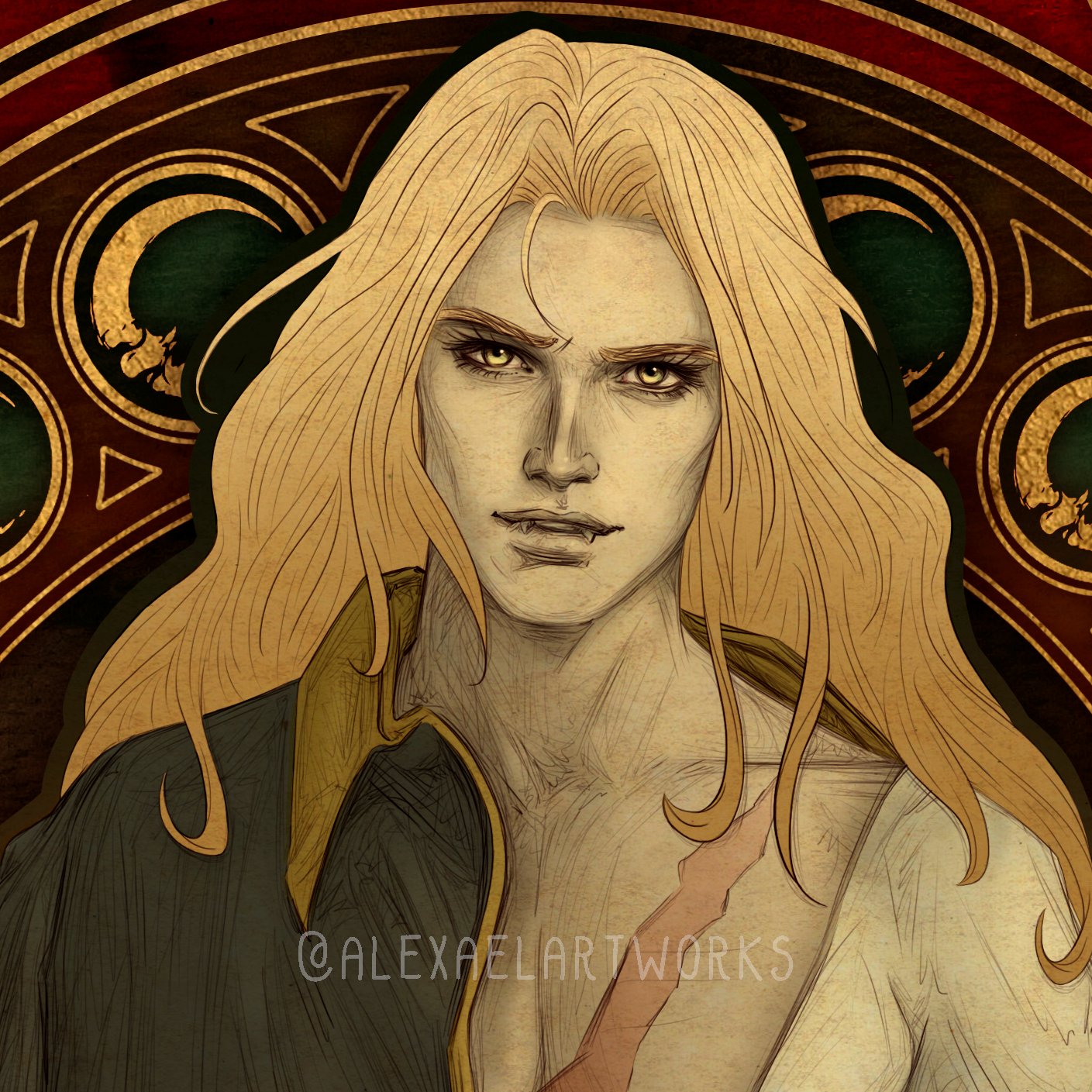 Alucard in Art Nouveau style