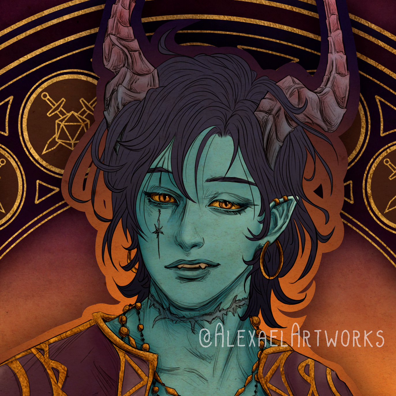 Sasha in Art Nouveau style