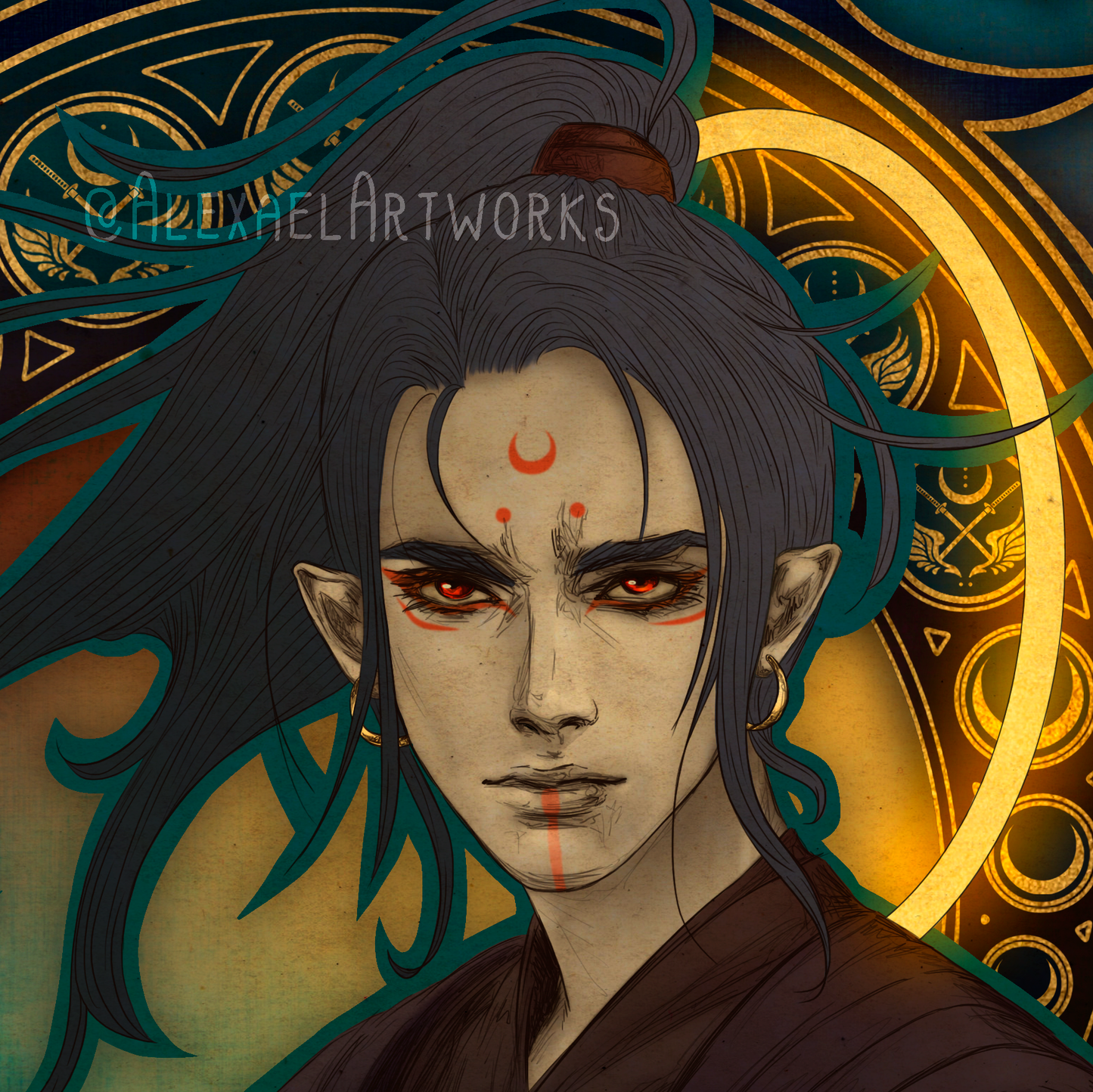 Tenshi in Art Nouveau style