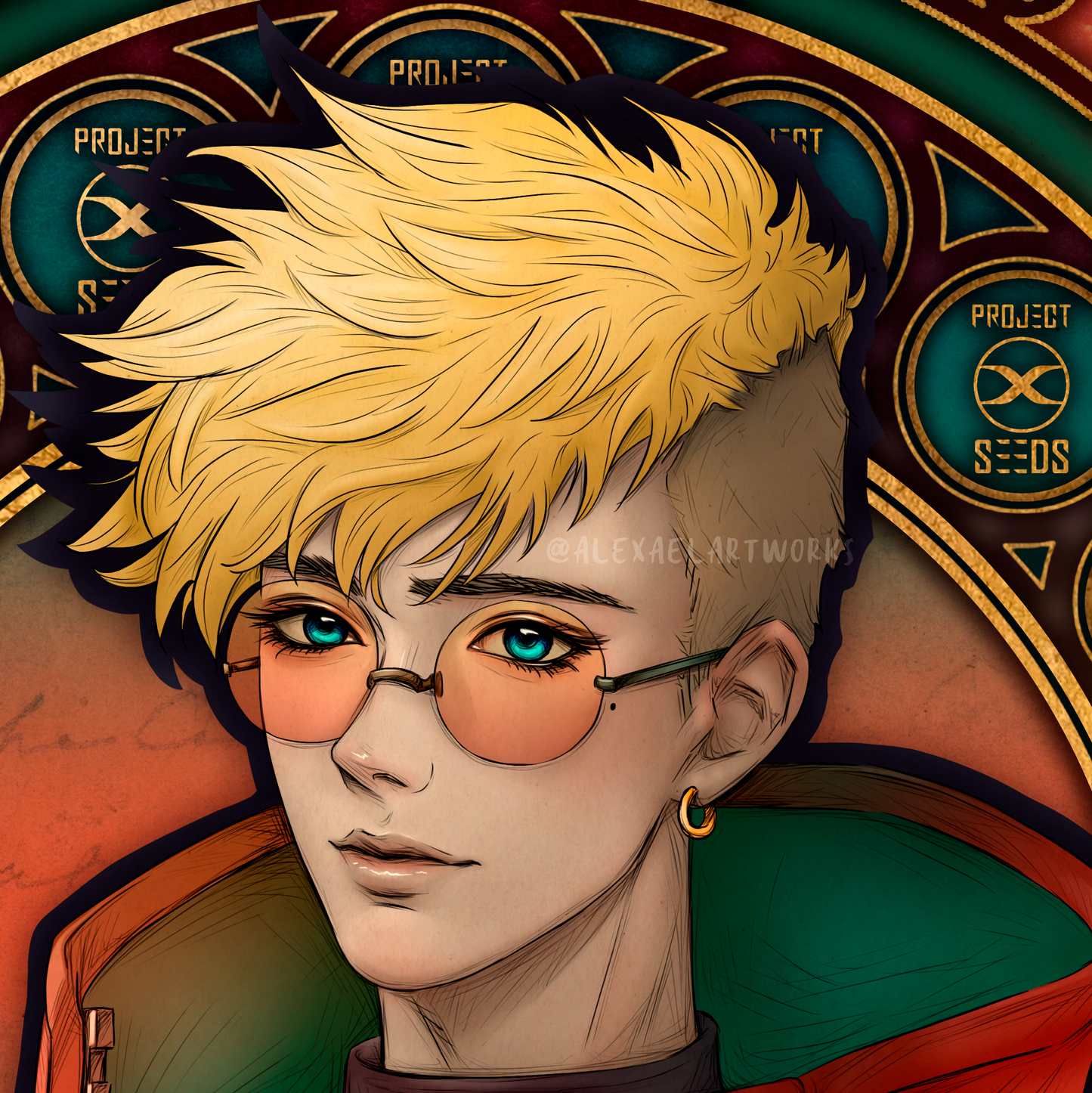 Vash in Art Nouveau style