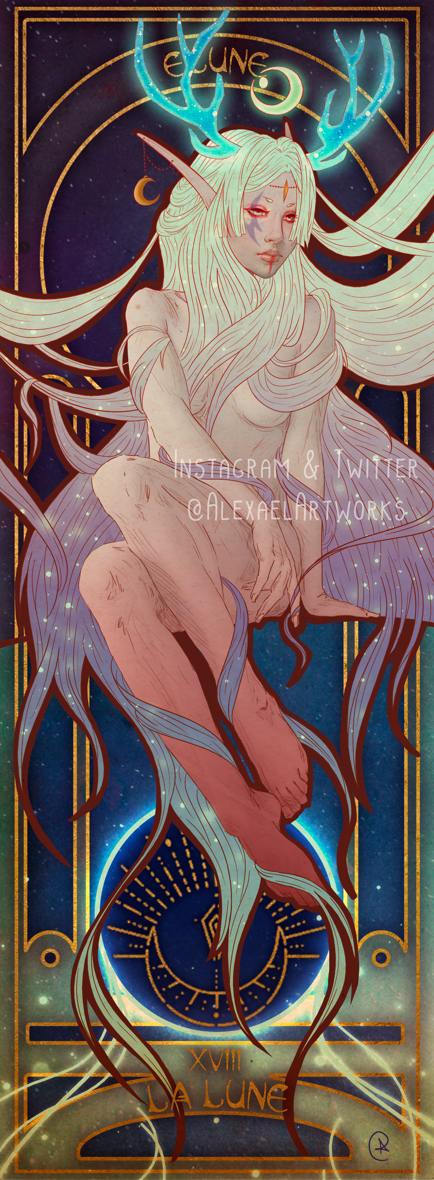 Elune in Art Nouveau style
