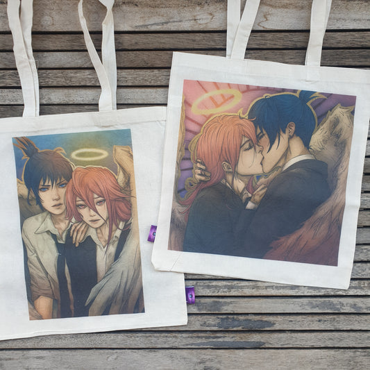Aki &amp; Angel Tote Bag
