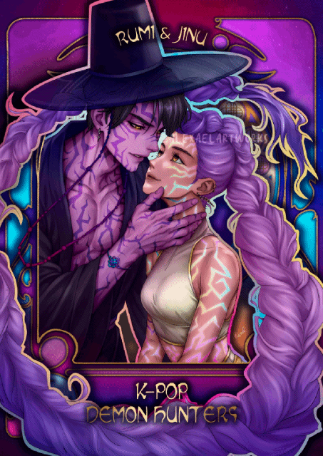Rumi &amp; Jinu Kiss in Art Nouveau style