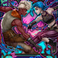 Ekko &amp; Jinx in Art Nouveau style (Je te hais)