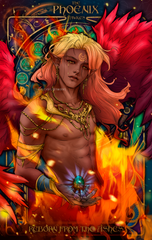 The Phoenix (Fawkes) in Art Nouveau style