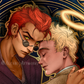 Good Omens in Art Nouveau style