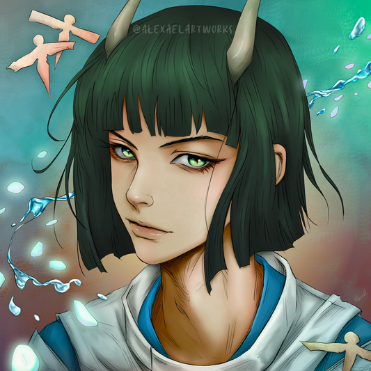Haku (detailed close-up portrait)
