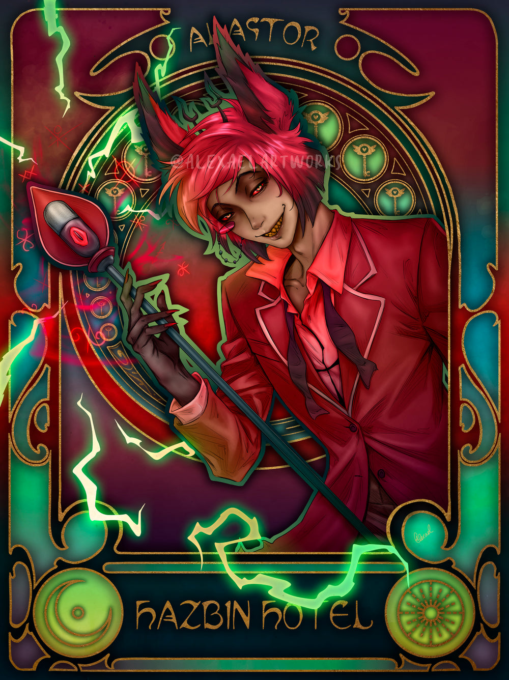 Alastor in Art Nouveau style