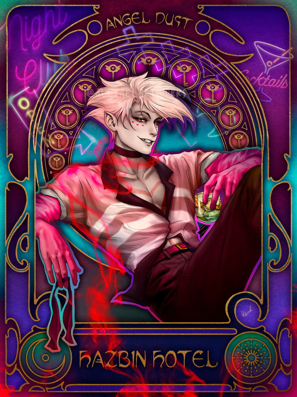 Angel Dust in Art Nouveau style