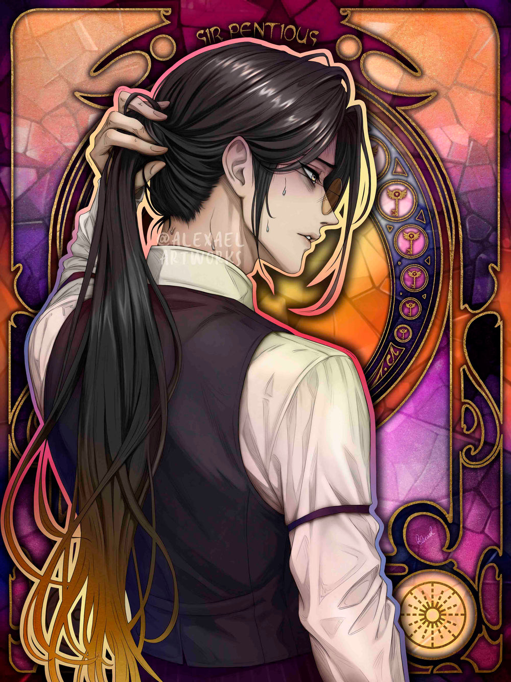 Sir Pentious in Art Nouveau style