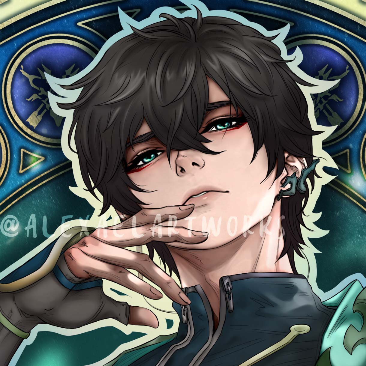 Dan Heng in Art Nouveau style