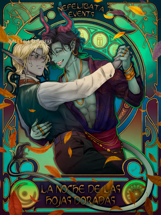 Sasha &amp; Aal'shan in Art Nouveau style