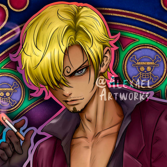 Sanji in Art Nouveau style