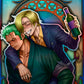 Zoro & Sanji in Art Nouveau style