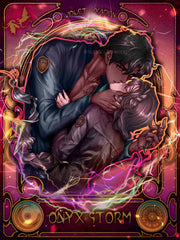 Onyx Storm in Art Nouveau style