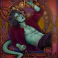 Tarot Card Sasha in Art Nouveau style