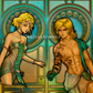 Zelda &amp; Link in Art Nouveau style