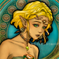 Zelda &amp; Link in Art Nouveau style