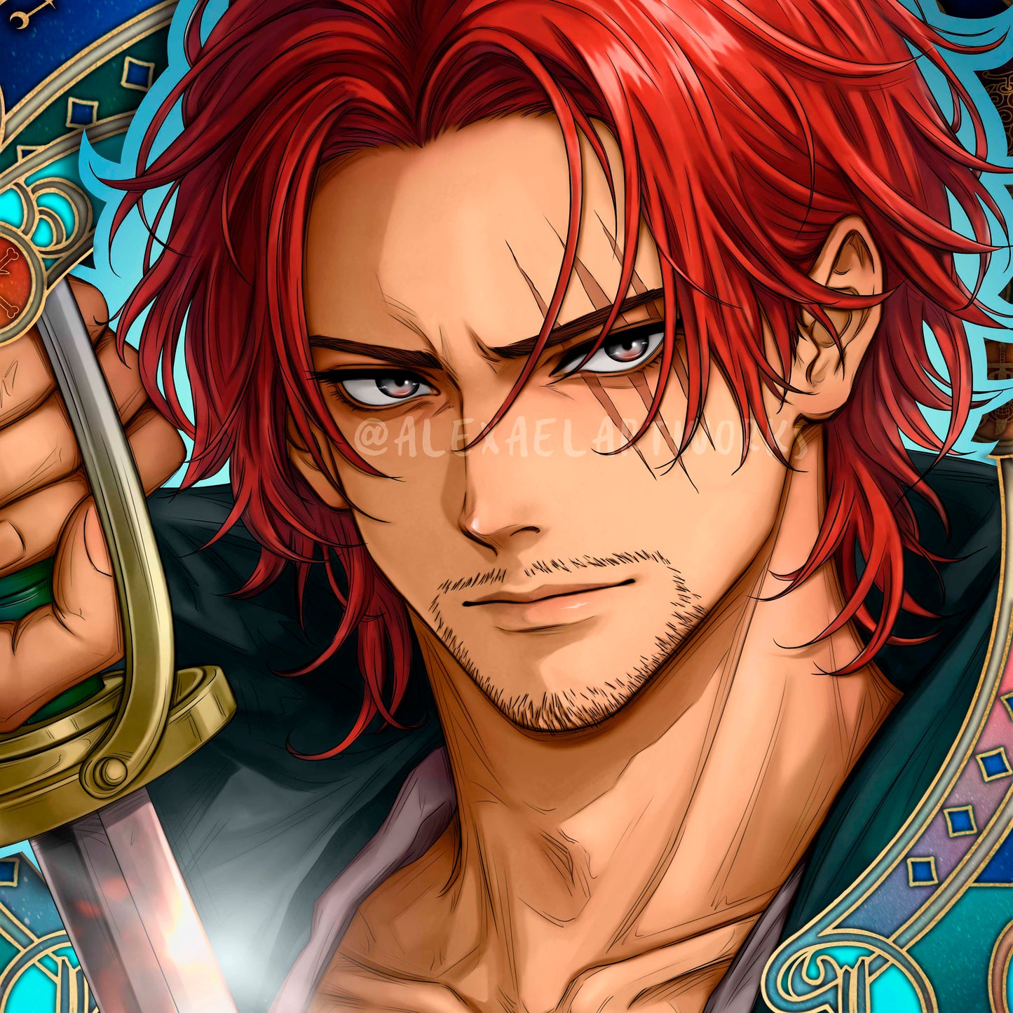 Shanks in Art Nouveau style