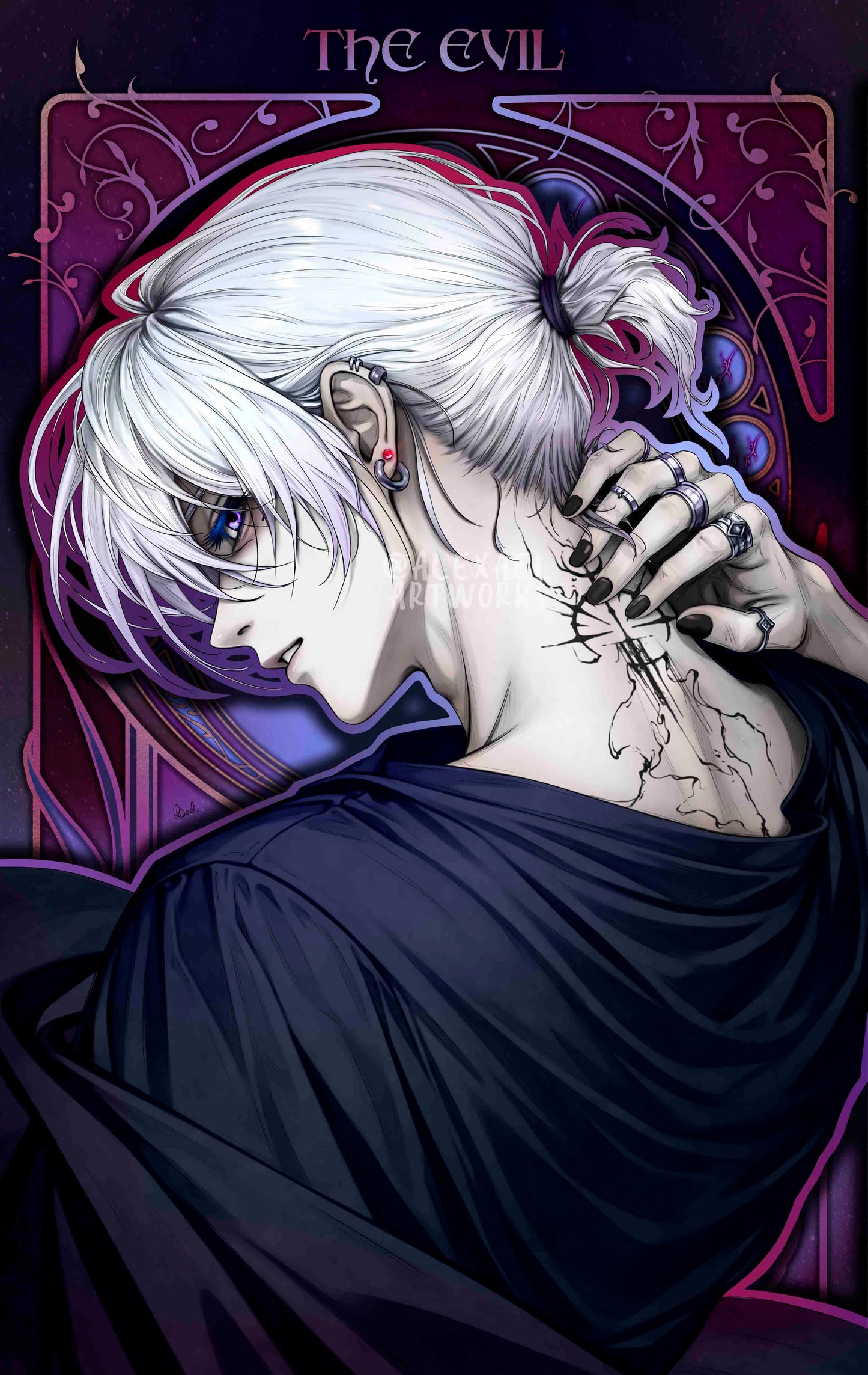 Ash The Evil in Art Nouveau style