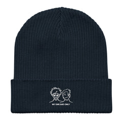 Satosugu Dark - Embroidered Organic Knit Beanie
